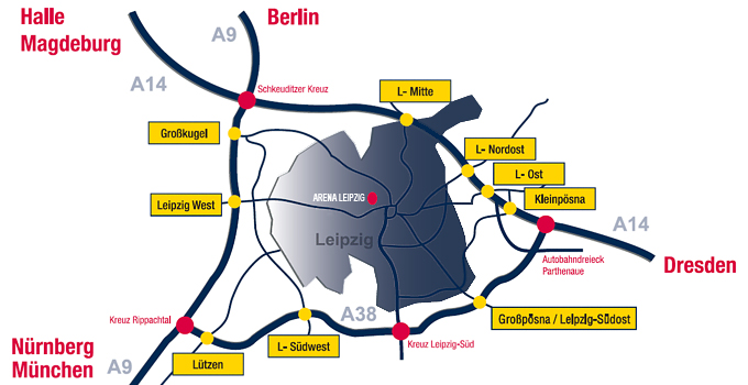 Arena Leipzig - Arena Leipzig - Anfahrt