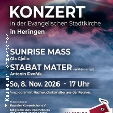 Konzert  Sunrise Mass, Stabat Mater, Musical Ausschnitte