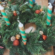 Adventskranzbinden inkl. Kerzen und Deko