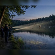 Fledermauswanderung zum See - Lautlose Jäger der Nacht beobachten!