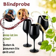"Blindprobe" mit schwarzen Weingl&auml;sern