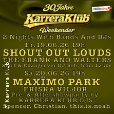 Shout Out Louds - 30 Jahre Karrera Klub - Day 1