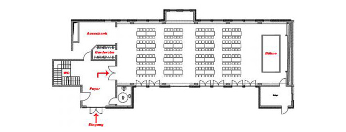 Gutmann am Dutzendteich - Saalplan