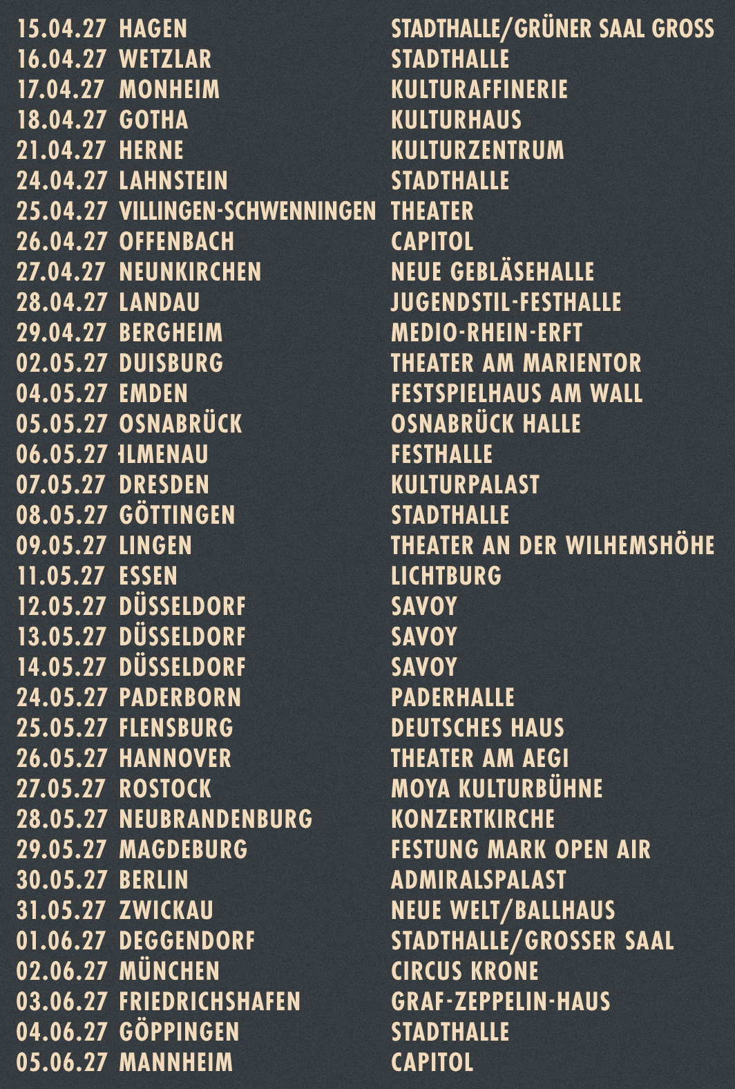 Tom Gaebel Ticketalarm