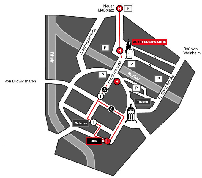 Anfahrt mit &ouml;ffentlichen Verkehrsmitteln