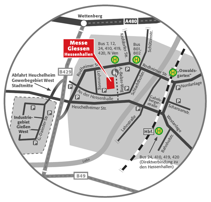 Anfahrt mit &ouml;ffentlichen Verkehrsmitteln